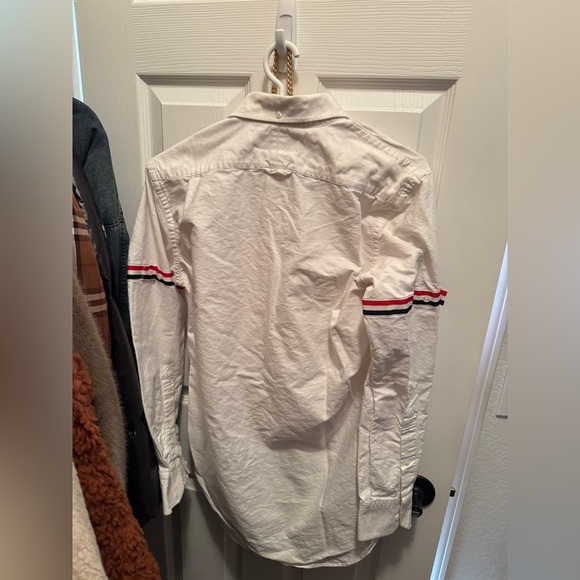 Thom Browne decorative stripe detail on both sleeves heavy shirt | Size L - Picture 8 of 8
